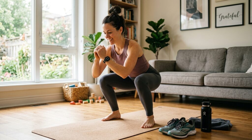 glute and core workout for strength training for running moms