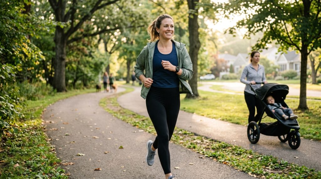 zone 2 running for moms at an easy morning pace