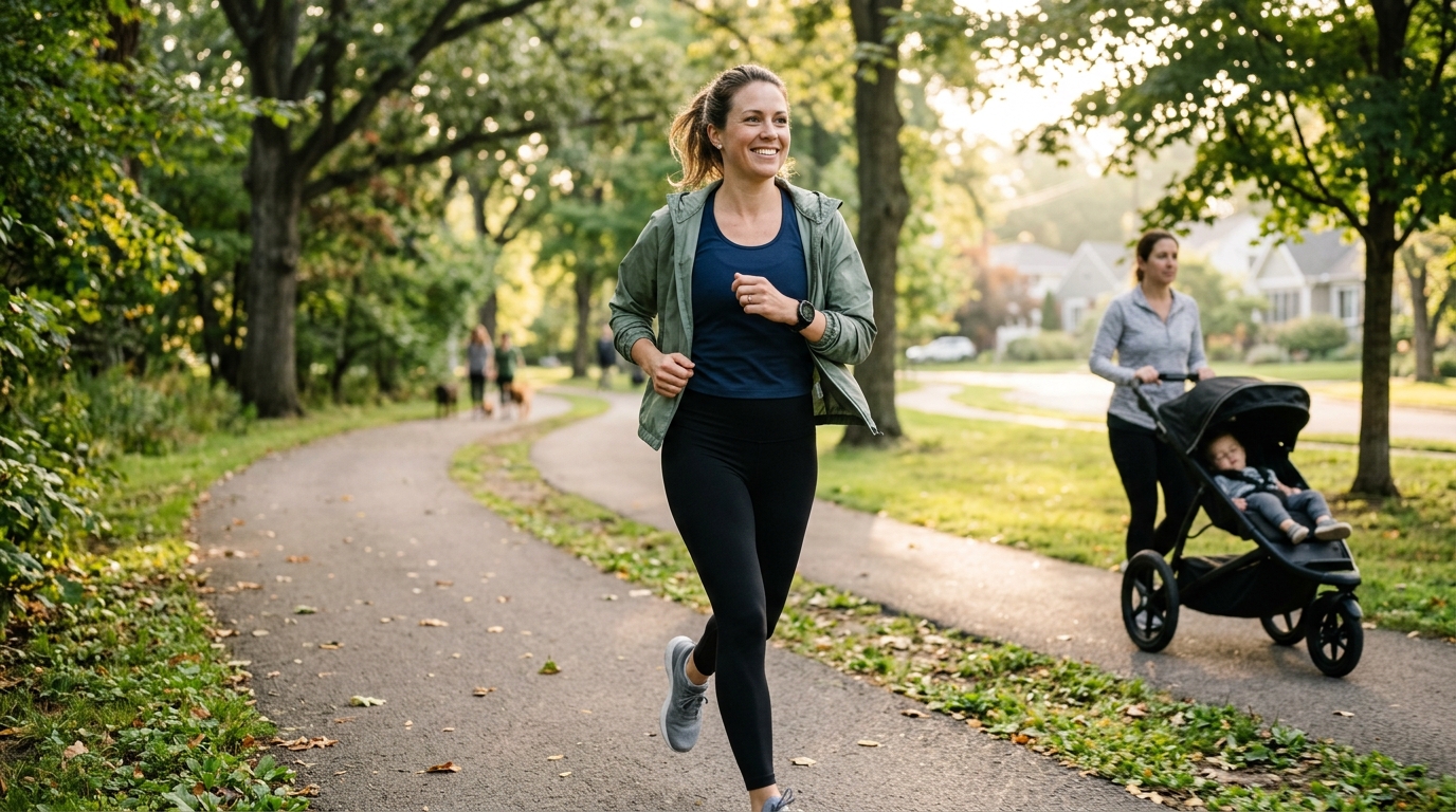 zone 2 running for moms at an easy morning pace