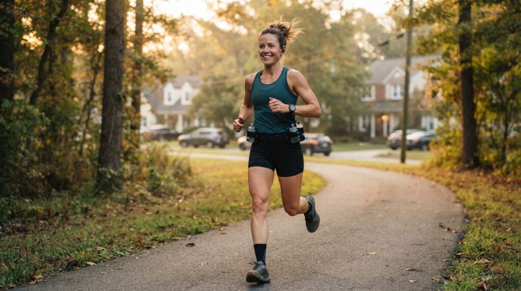 Marathon training for moms during a 2026 morning run