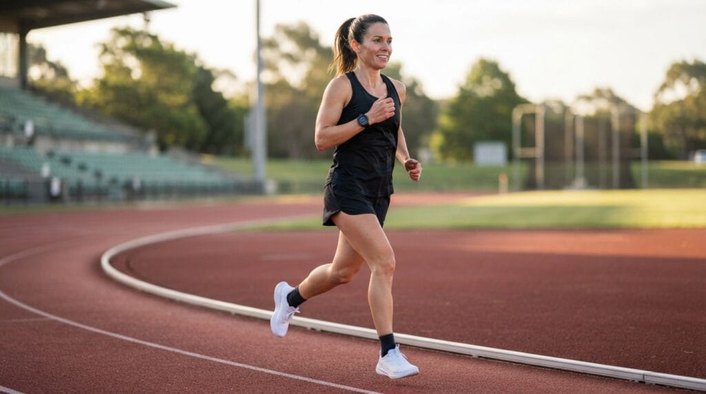 Quality workout during marathon training for moms